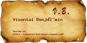 Visontai Benjámin névjegykártya