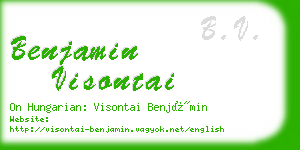 benjamin visontai business card